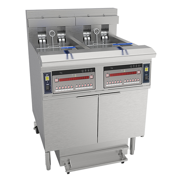 Double-cylinder double-screen flat tube heating fryer OFE-226