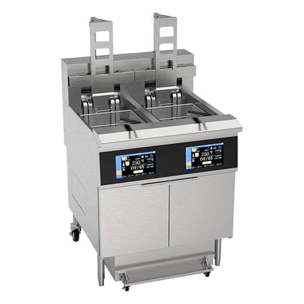 Double-cylinder touch screen lifting electric fryer OFE-H226L