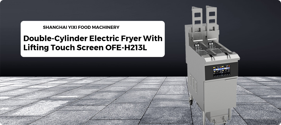 Double-cylinder electric fryer with lifting touch screen OFE-H213L