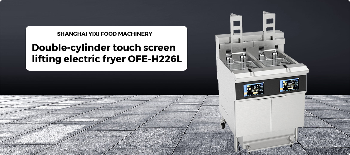 Double-cylinder touch screen lifting electric fryer OFE-H226L