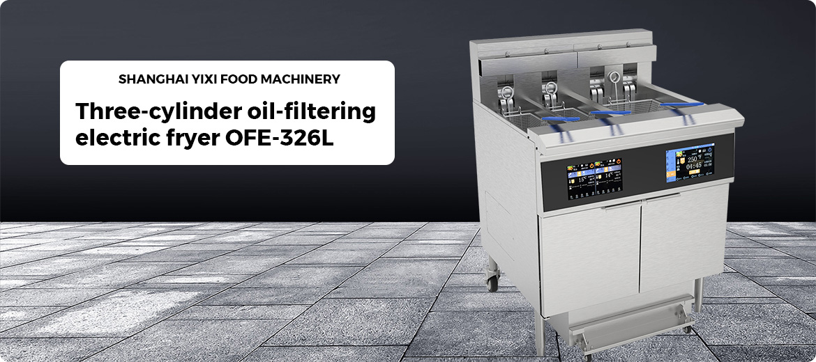 Three-cylinder oil-filtering electric fryer OFE-326L